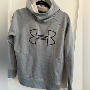 Under Armour Gray/Black Loose Hooded Sweatshirt M Medium like new
